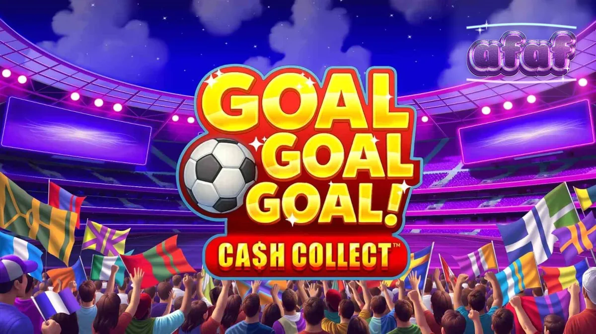 Tampilan visual slot bertema sepak bola dengan atmosfer stadion yang meriah.